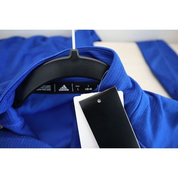 Adidas EA0846 Women's Sz L Royal Blue/White Game Mode 1/4 Zip L/S Pullover - Picture 4 of 8